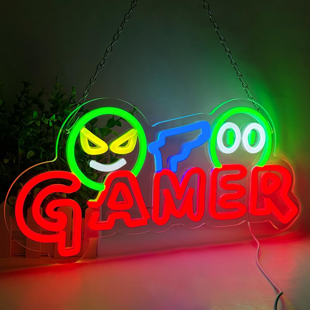 Party Games Baby Shower - Insegna al Neon LED per Gamer,