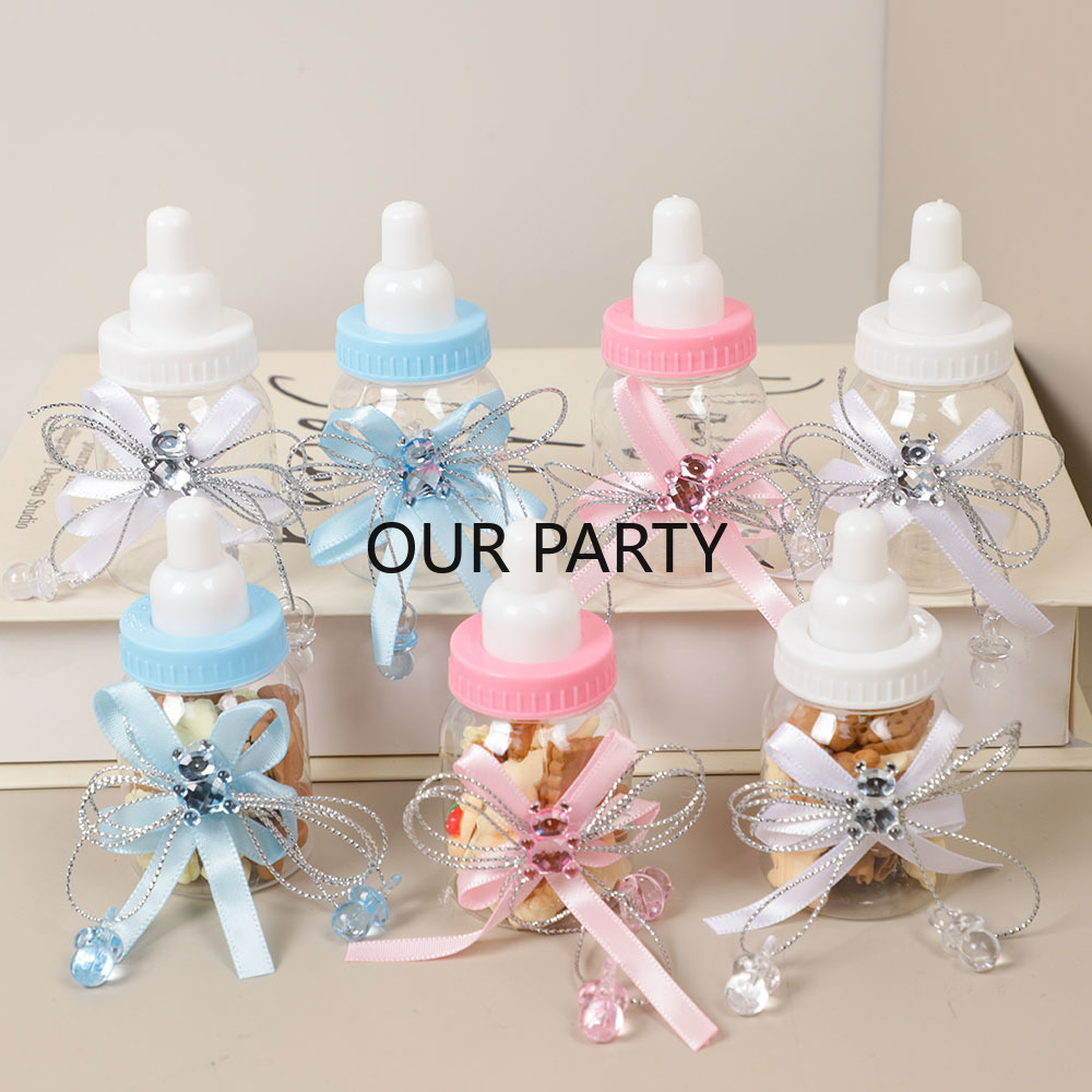 Party Games Baby Shower - 6/12 pezzi di plastica biberon orso