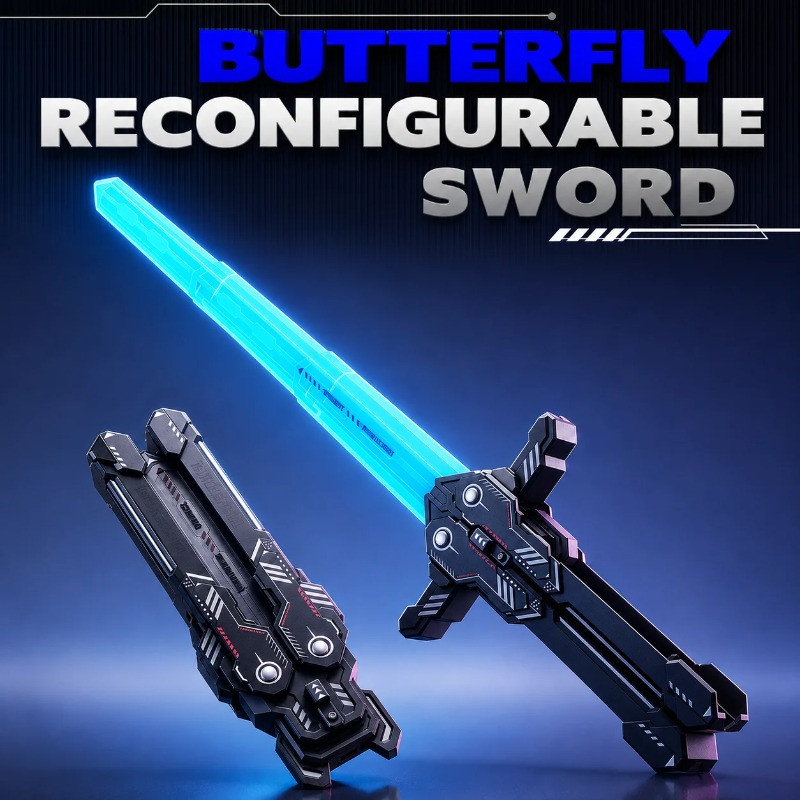 Party Games Switch - Spada Giocattolo LED Retrattile, Spada Mecha