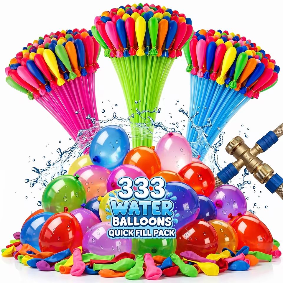 Party Games Bomb - 333 Palloncini d'Acqua a Riempimento Rapido,