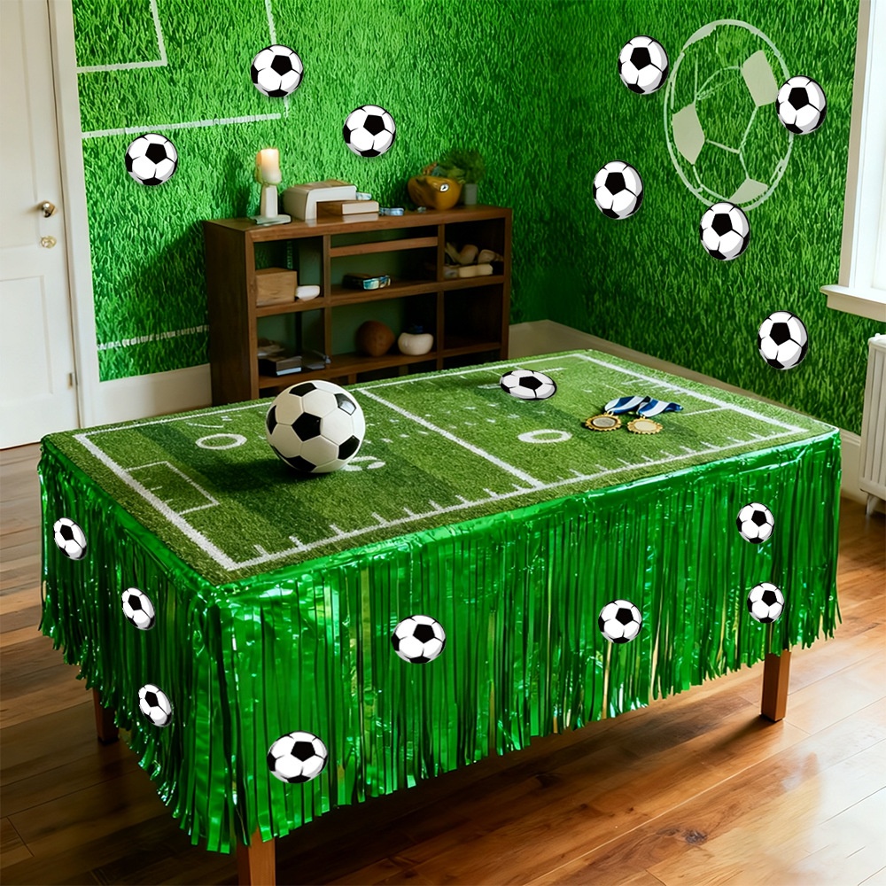 Party Games At Wedding - Set di Tovaglia Verde Metallizzata e