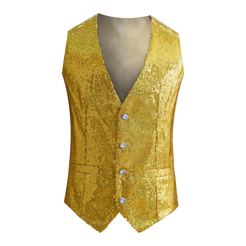 Party Games Switch - Gilet da uomo con paillettes Canottiera