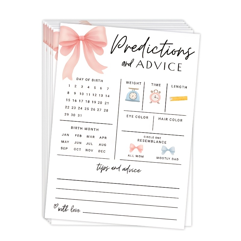20 Carte per Previsioni e Sugg - Party Games Baby Shower recensione e prezzo