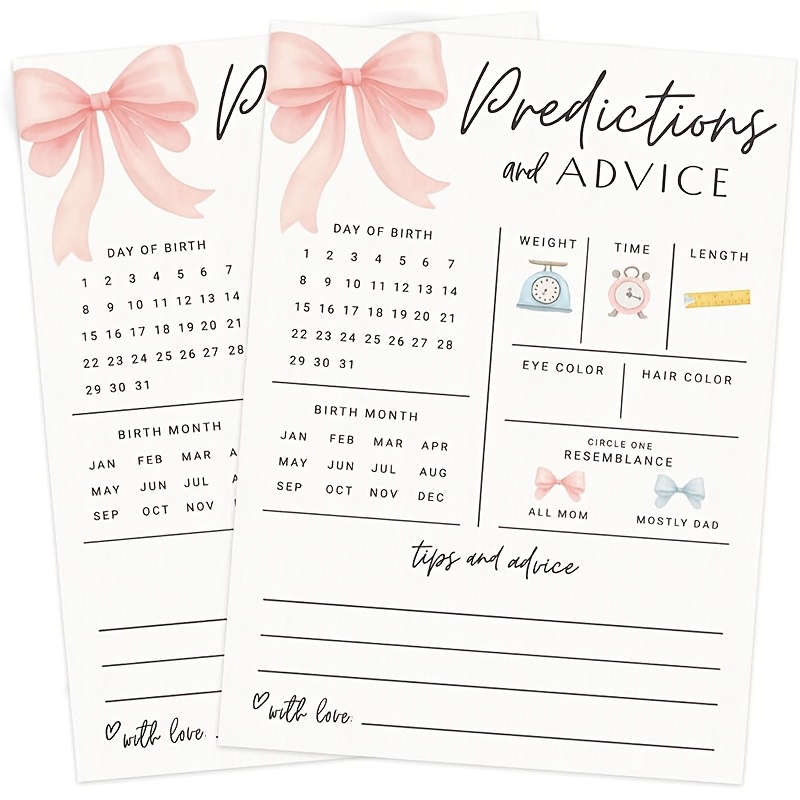 20 Carte per Previsioni e Sugg - Party Games Baby Shower recensione e prezzo